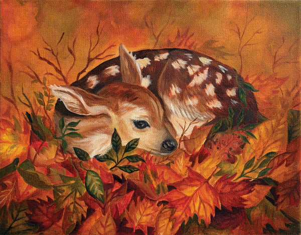 "Beneath the Leaves" 11 x 14 inch original oil painting