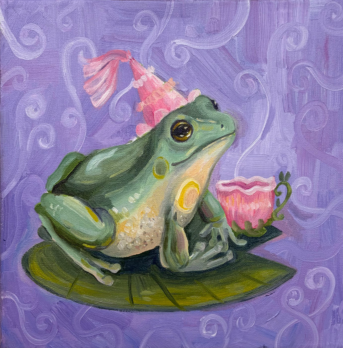 "Lady In Waiting" 10" x 10" original oil painting