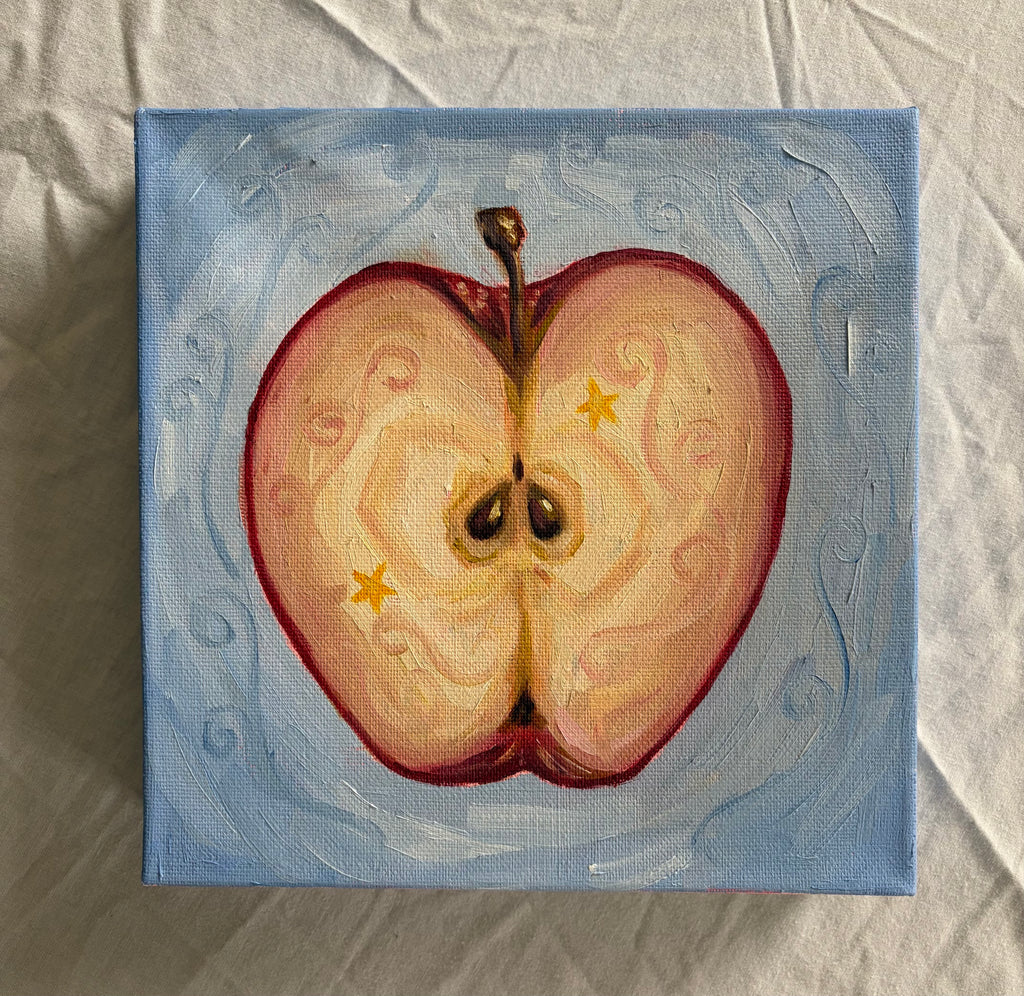 "Dreamy Apple" 8 x 8 inch original oil painting