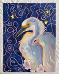 "Elaina the Egret" 9 x 12 inch original oil painting