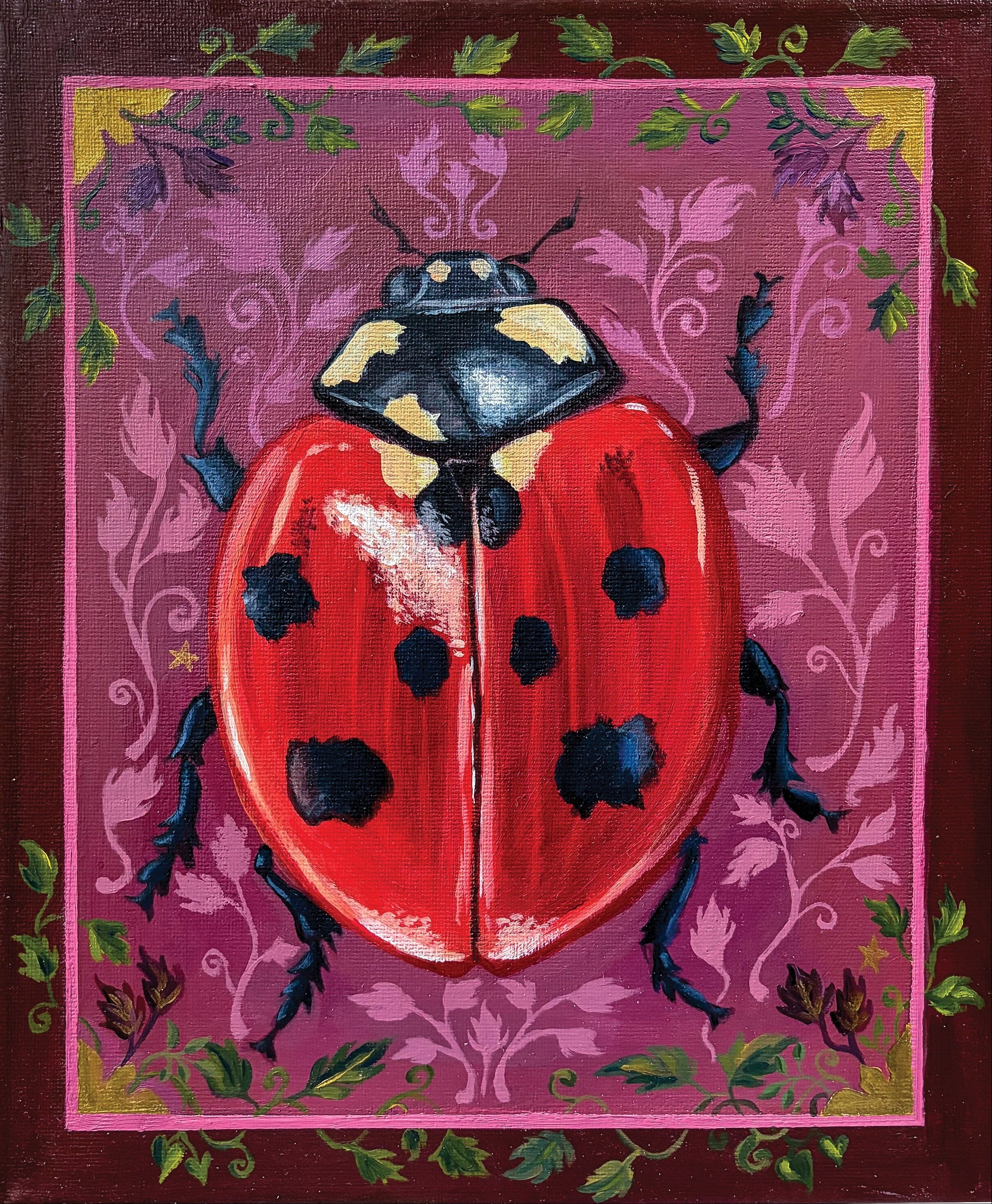 "Lydia Ladybug" 8x10 inch Fine art print